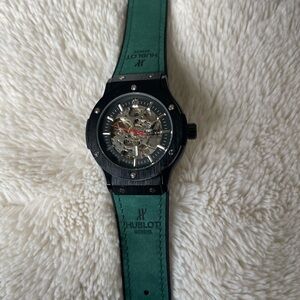Hublot Black and Green mechanic Watch